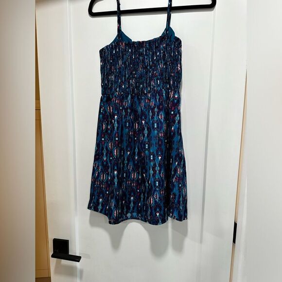 Stylish Blue Patterned Women's Dress - Picture 3 of 4